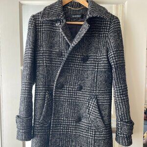 Ellen Tracy Double-Breasted Black and White Coat